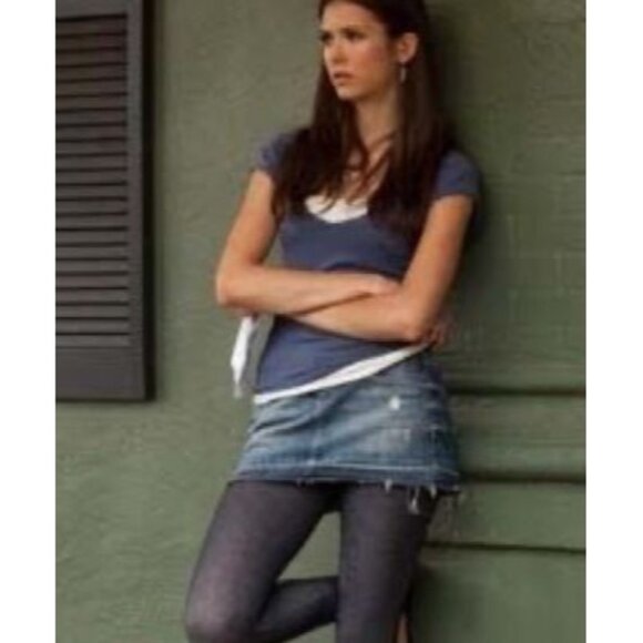 Younique Distressed Denim Micro Mini Vampire Diaries Skirt Size S - Picture 1 of 5
